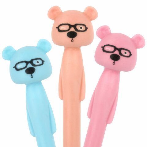 Ручка фигурная шариковая мягкий силиконовый корпус, ассорти, СИНЯЯ, 0,7мм ЮНЛАНДИЯ Мишка 1/12 Ручка фигурная шариковая мягкий силиконовый корпус, ассорти, СИНЯЯ, 0,7мм ЮНЛАНДИЯ Мишка 1/12