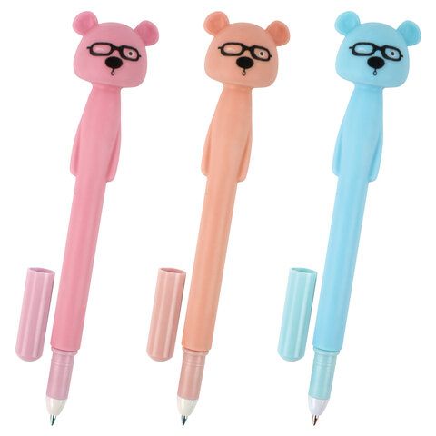 Ручка фигурная шариковая мягкий силиконовый корпус, ассорти, СИНЯЯ, 0,7мм ЮНЛАНДИЯ Мишка 1/12 Ручка фигурная шариковая мягкий силиконовый корпус, ассорти, СИНЯЯ, 0,7мм ЮНЛАНДИЯ Мишка 1/12