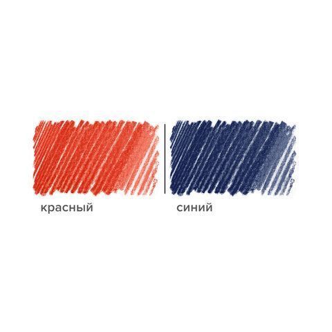 Карандаш двухцветный КРАСНО-СИНИЙ УТОЛЩЕННЫЙ BRAUBERG заточенный, грифель 4,0 мм (вывод) Карандаш двухцветный КРАСНО-СИНИЙ УТОЛЩЕННЫЙ BRAUBERG заточенный, грифель 4,0 мм (вывод)