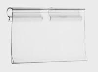 Держатель для ценников 70х40мм на крючок откидной прозрачный 1/100