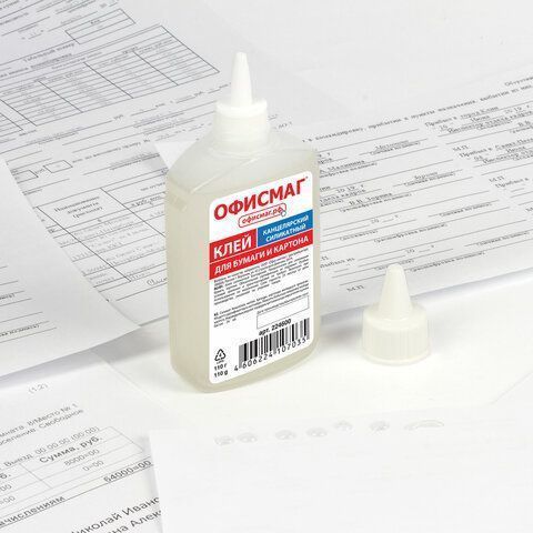 Клей канцелярский силикатный 110гр ОФИСМАГ 1/50