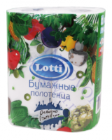 Полотенца бумажные бытовые рулон 2-сл (2х12м) Лотти Овощи 1/12