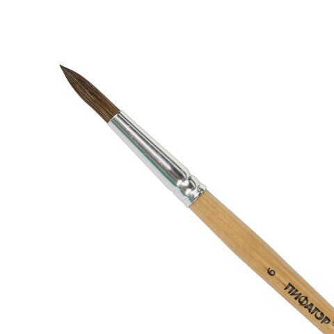 Кисть пони круглая №6 Пифагор 1/30/1800