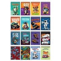 Блокнот 40л А7 65х100мм гребень BG МИКС для мальчиков 1/48/192 Блокнот 40л А7 65х100мм гребень BG МИКС для мальчиков 1/48/192