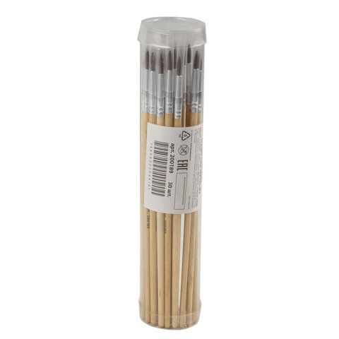Кисть пони круглая №3 BRAUBERG 1/30/2400 Кисть пони круглая №3 BRAUBERG 1/30/2400