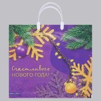 НГ Пакет с пластмассовыми ручками (37х35)-90 Новогодняя фантазия Нео-Пак 5/100