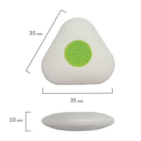 Ластик 35х35х10мм треугольный, пластиковый держатель STAFF College 1/36 Ластик 35х35х10мм треугольный, пластиковый держатель STAFF College 1/36