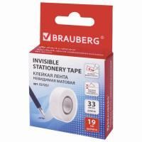 Клейкая лента (скотч) (19х33) матовая BRAUBERG 1/156
