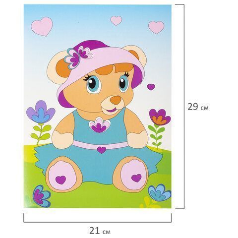 Аппликация из мягкого пластика 21х29см Юнландия Мишутка 1/1 Аппликация из мягкого пластика 21х29см Юнландия Мишутка 1/1