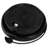 Крышка для бумажных стаканов d 80 мм с питейником флип-топ черная ВЗЛП 50/1000 